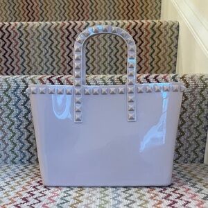 Nude, rockstud, Jelly hand tote purse